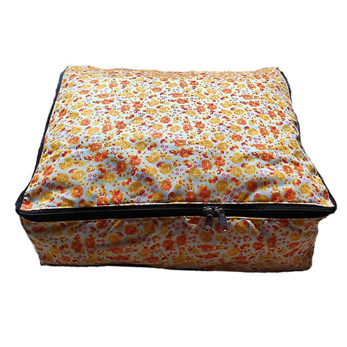 Saree Cover / Clothes Storage Bag / Wardrobe Organizer - Kora Cotton