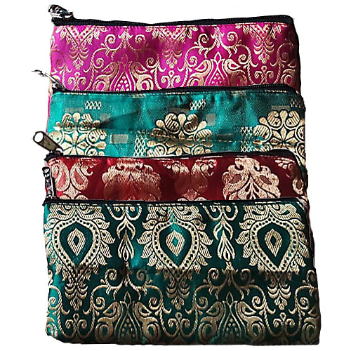 Mobile Pouches Banarasi Cotton - Pack of 10